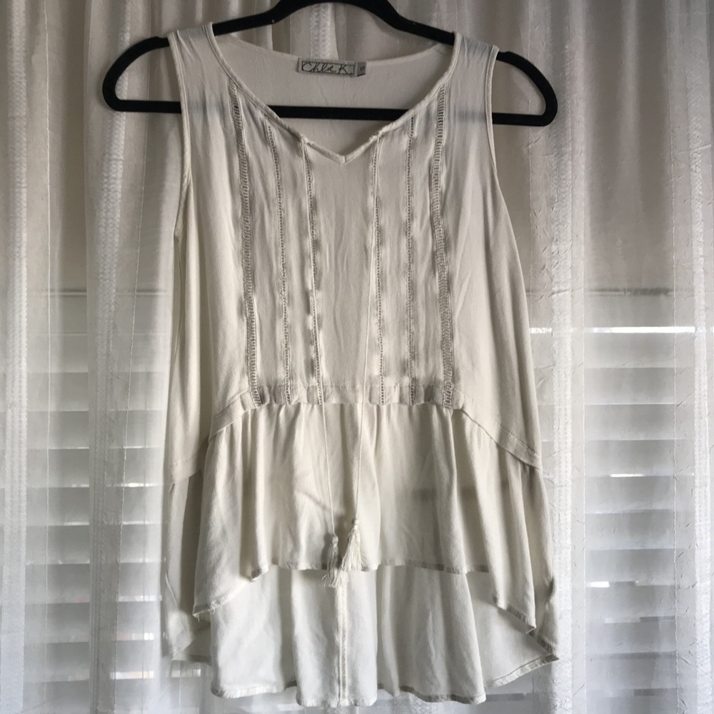 Chloe K white lacey top